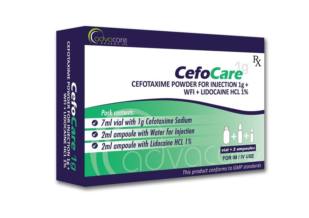 ЦефоКейр (Цефотаксим+Лидокаин) 1г, 2мл №1 - DSEABI